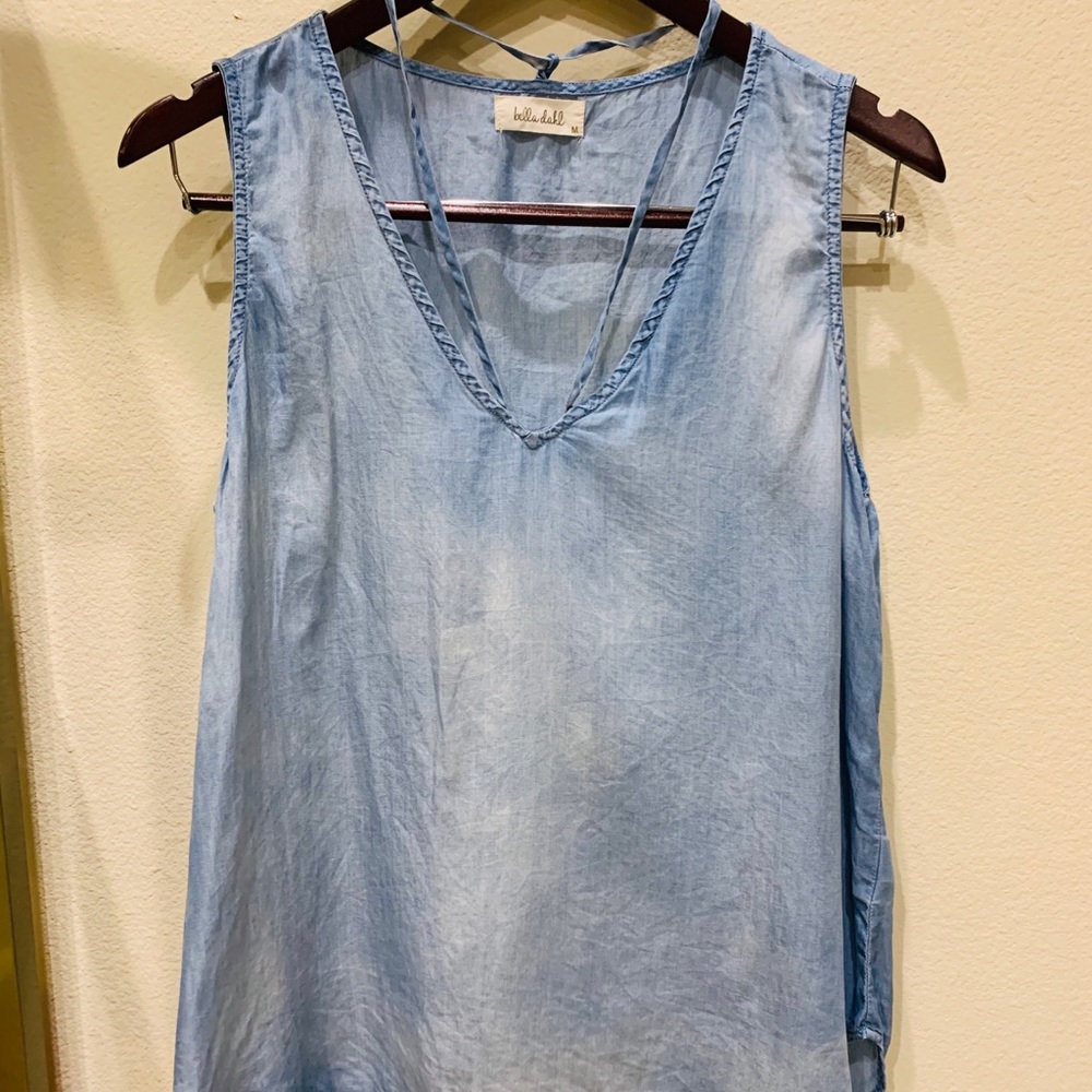 BELLA DAHL- Chambray tank top